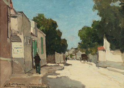 Jan Hendrik Weissenbruch (1824-1903), Het huis van Jean-François Millet in Barbizon, 1900, particuliere collectie