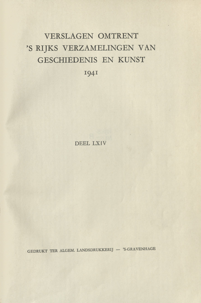 Annual Report 1942 The Mesdag Collection